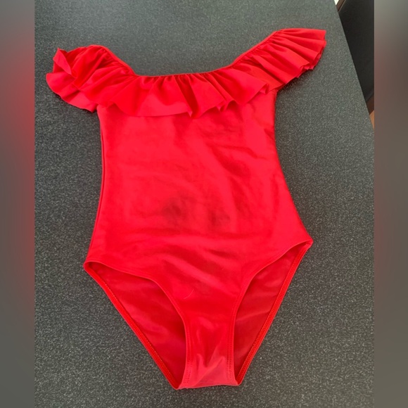 Red one piece bathing suit - Picture 1 of 2
